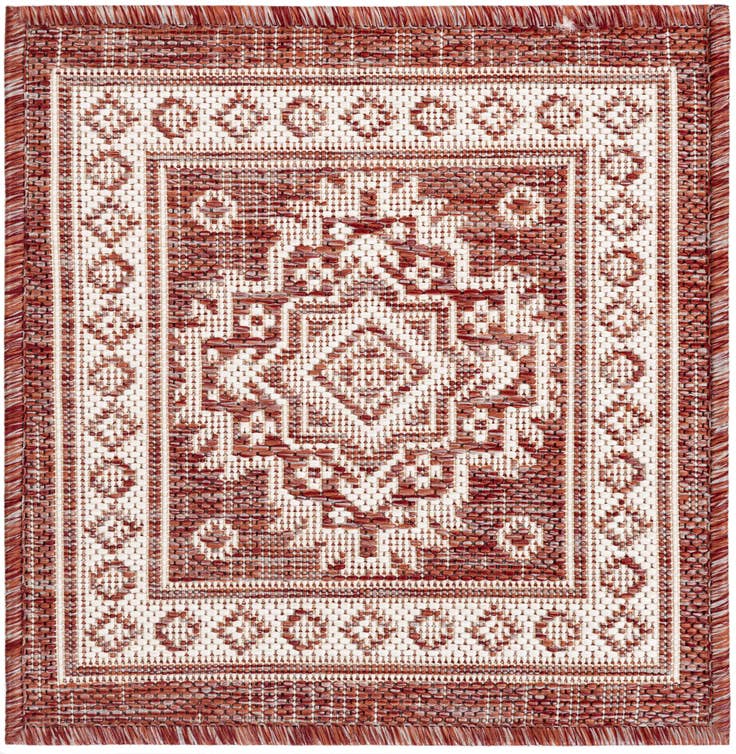 Detail image of 1' 4 x 1' 4 Easy-Clean Aztec Indoor / Outdoor Sample Rug