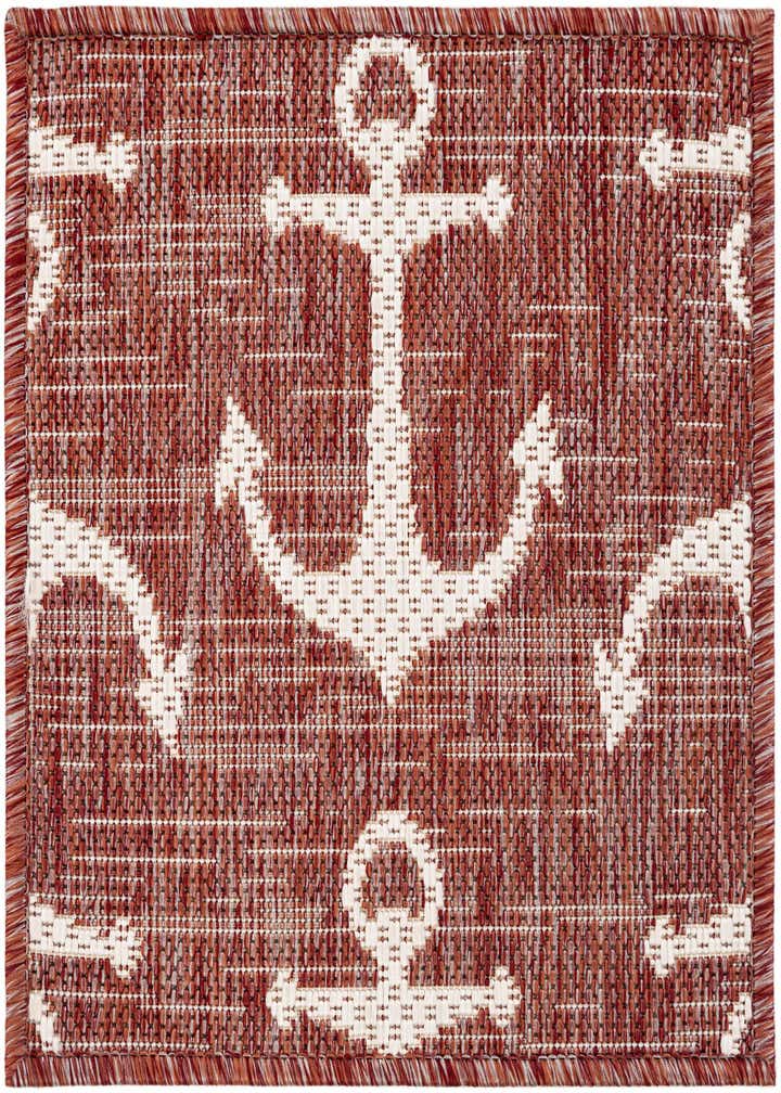 1' 4 x 1' 4 Easy-Clean Coastal Indoor / Outdoor Sample Rug