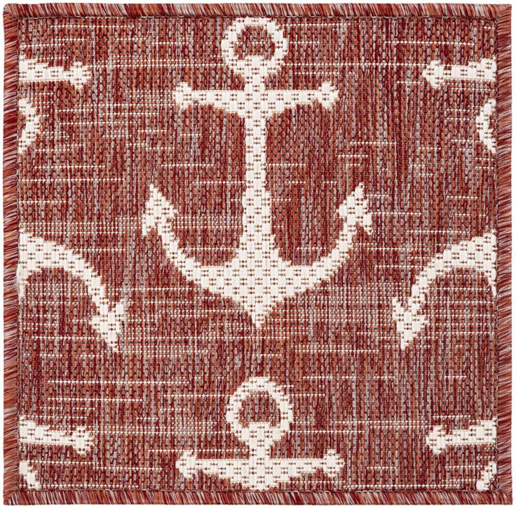 Detail image of 1' 4 x 1' 4 Easy-Clean Coastal Indoor / Outdoor Sample Rug
