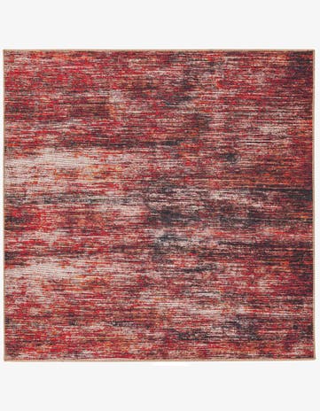 Rust Red Asha Square Rug
