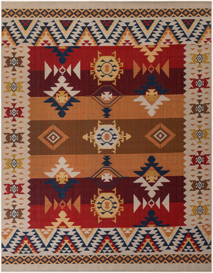 Detail image of 10' x 10' Easy-Clean Baja Indoor / Outdoor Square Rug