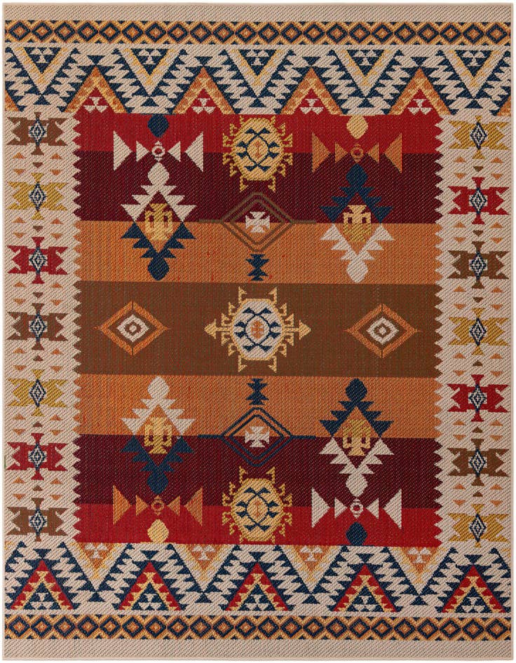 Detail image of 7' 10 x 7' 10 Easy-Clean Baja Indoor / Outdoor Square Rug
