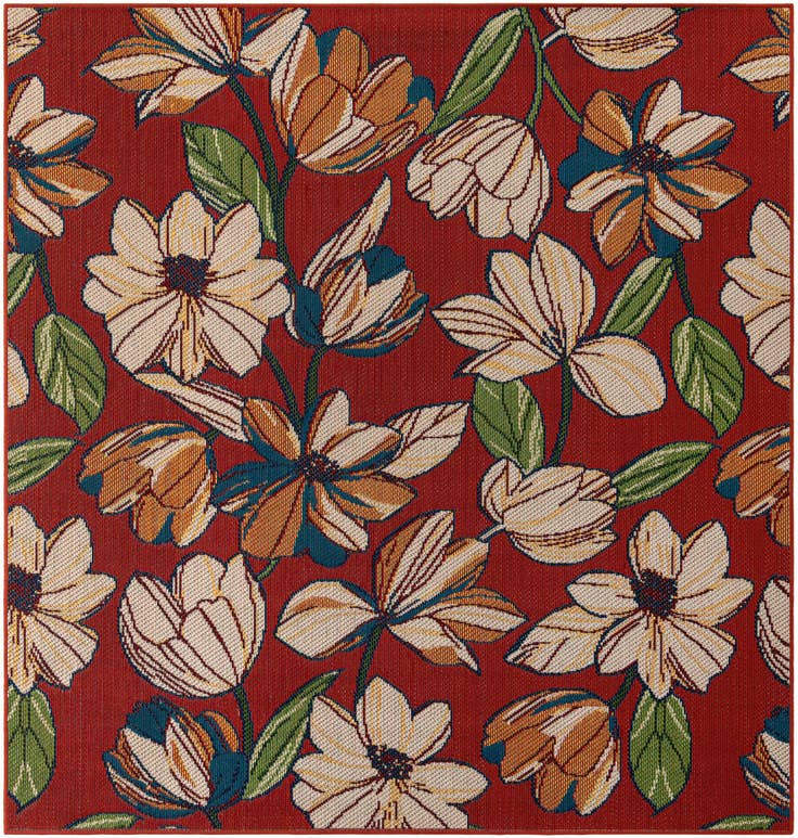 Detail image of 7' 10 x 7' 10 Easy-Clean Baja Indoor / Outdoor Square Rug