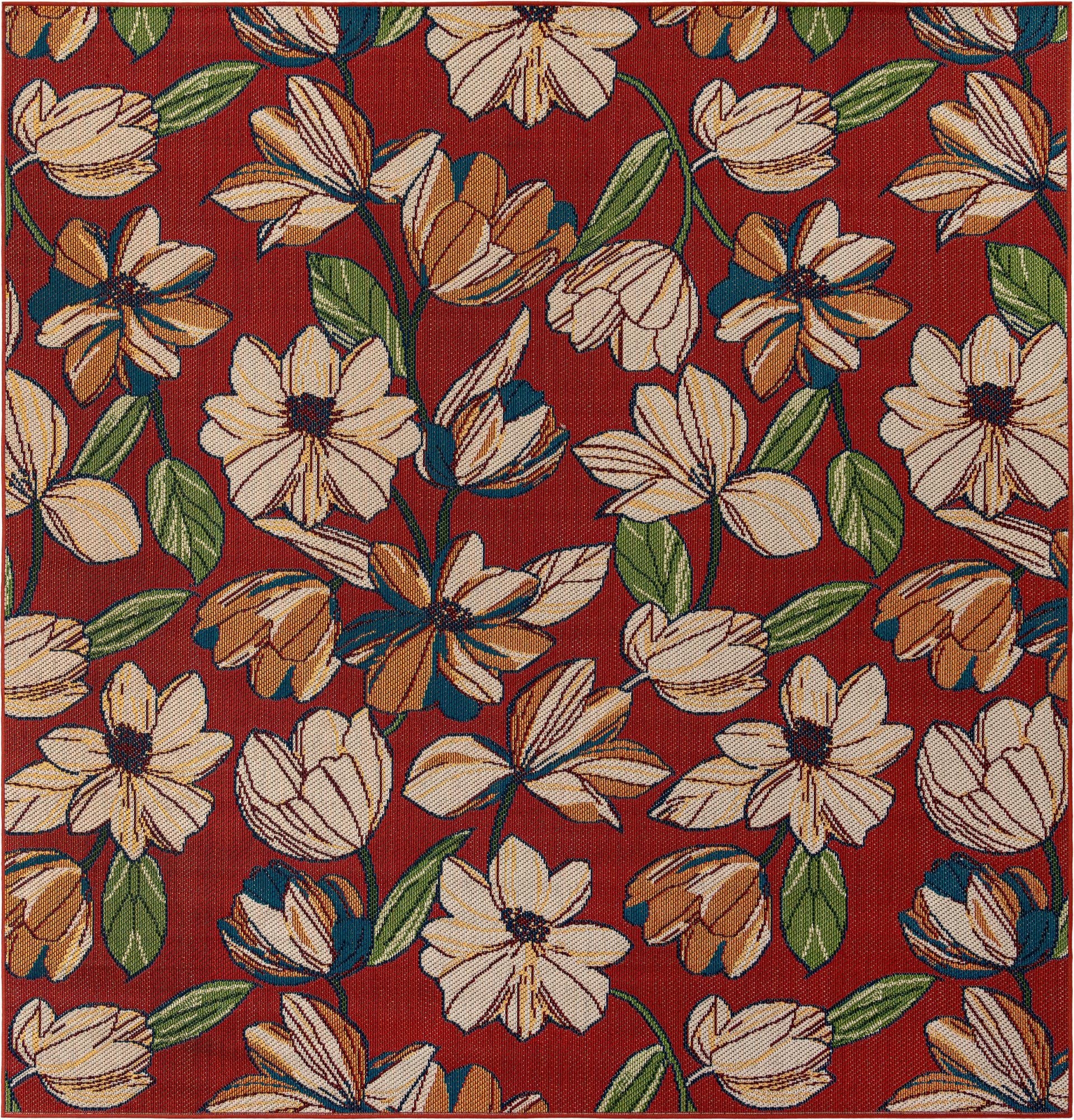 10' x 10'  Washable Baja Indoor / Outdoor Square Rug