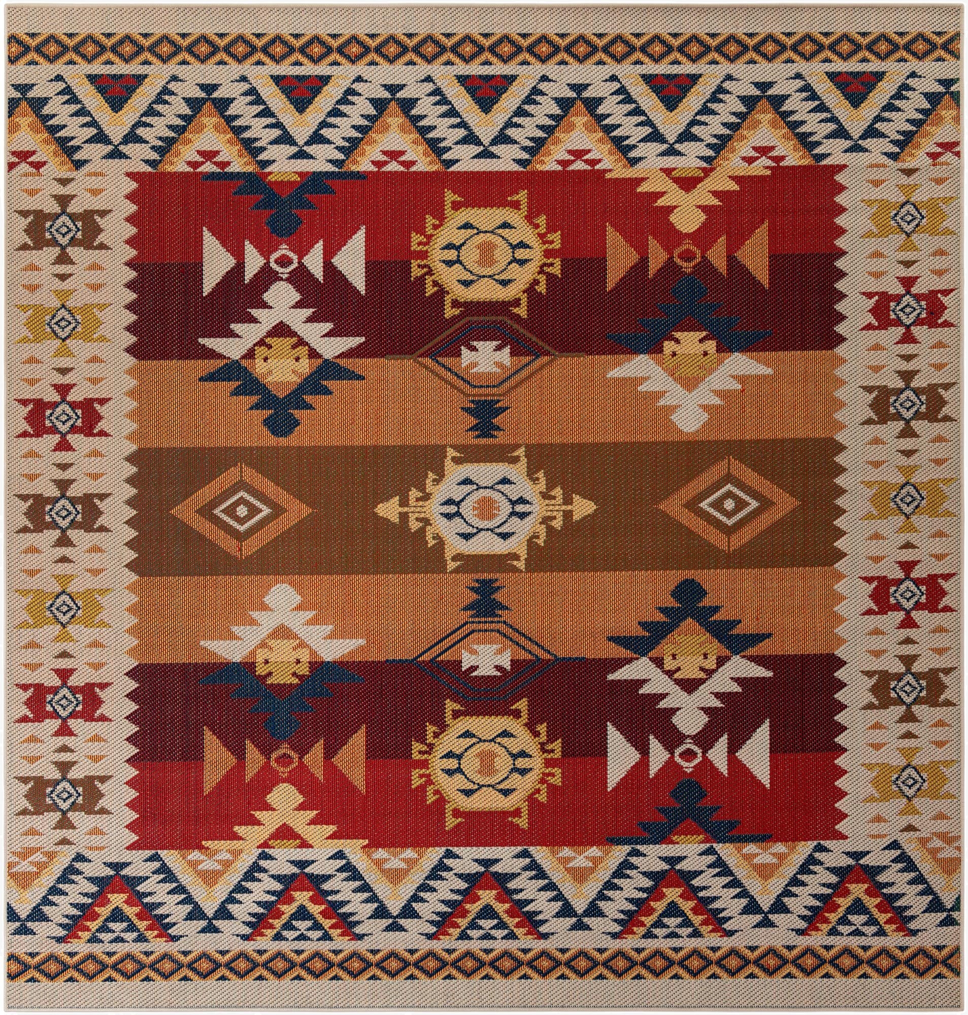 Primary image 10' x 10'  Washable Baja Indoor / Outdoor Square Rug