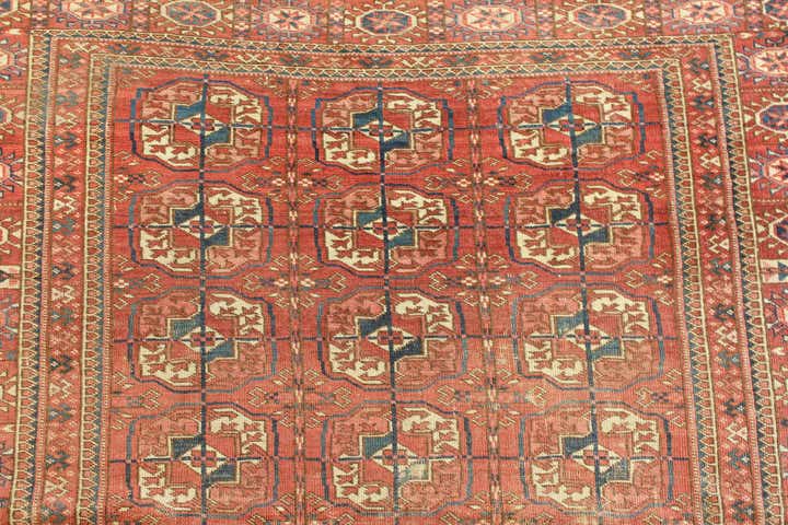 4' 4 x 5' 2 Hand Knotted Balouch Persian Wool Square Rug