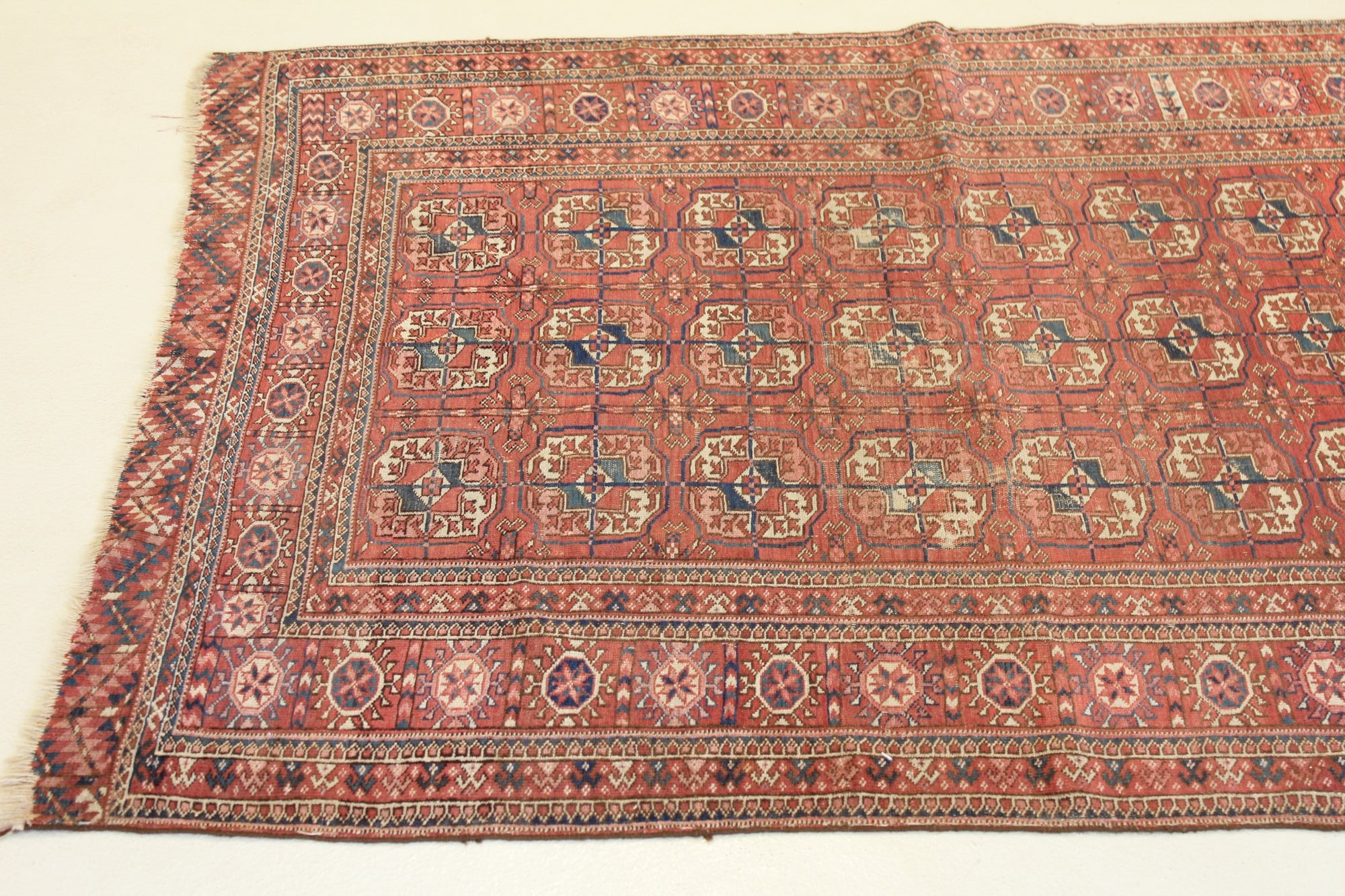 4' 4 x 5' 2 Hand Knotted Balouch Persian Wool Square Rug