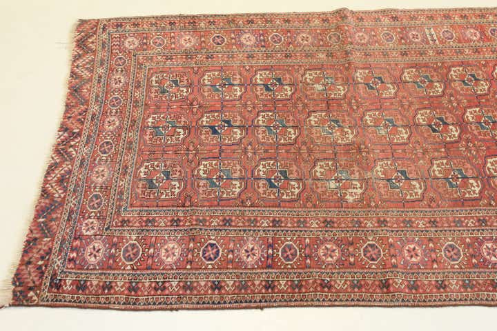 4' 4 x 5' 2 Hand Knotted Balouch Persian Wool Square Rug