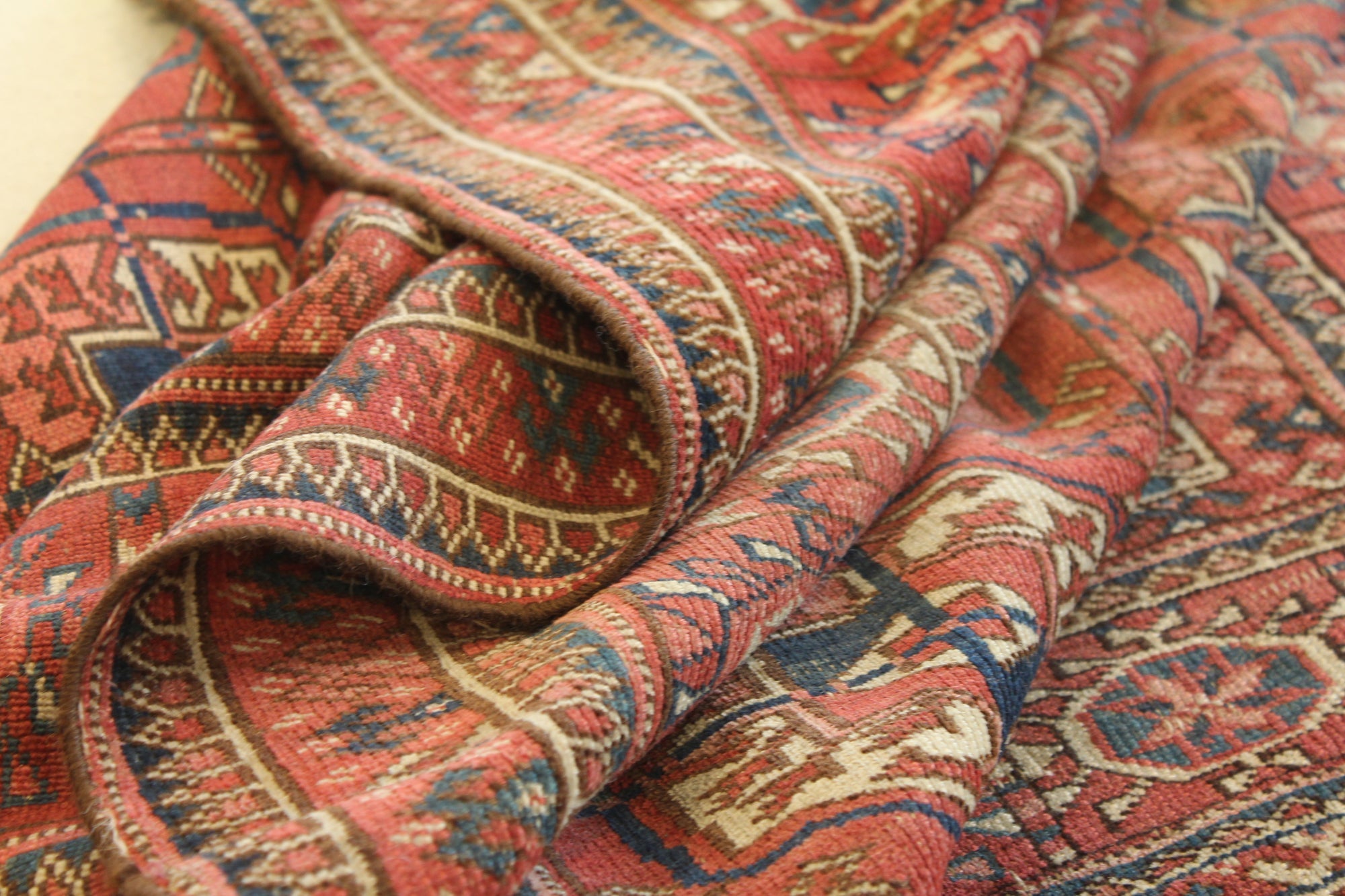 4' 4 x 5' 2 Hand Knotted Balouch Persian Wool Square Rug