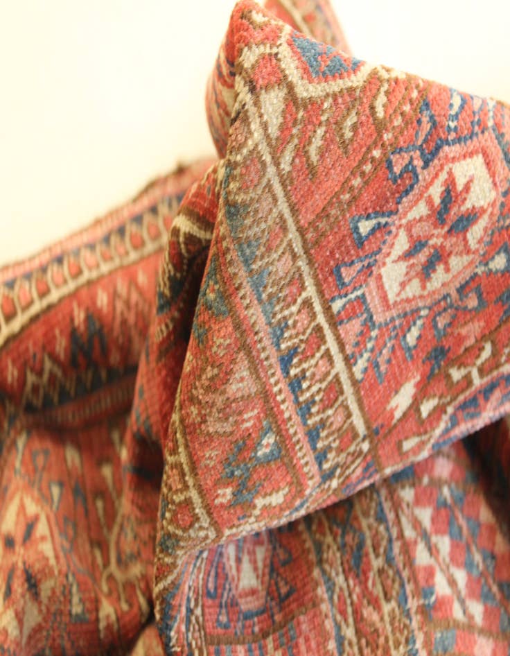 Detail image of 4' 4 x 5' 2 Hand Knotted Balouch Persian Wool Square Rug