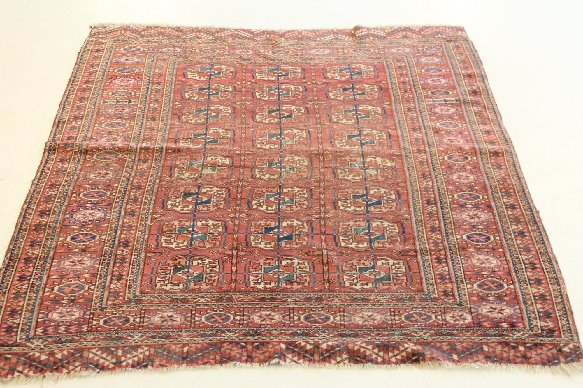 4' 4 x 5' 2 Hand Knotted Balouch Persian Wool Square Rug