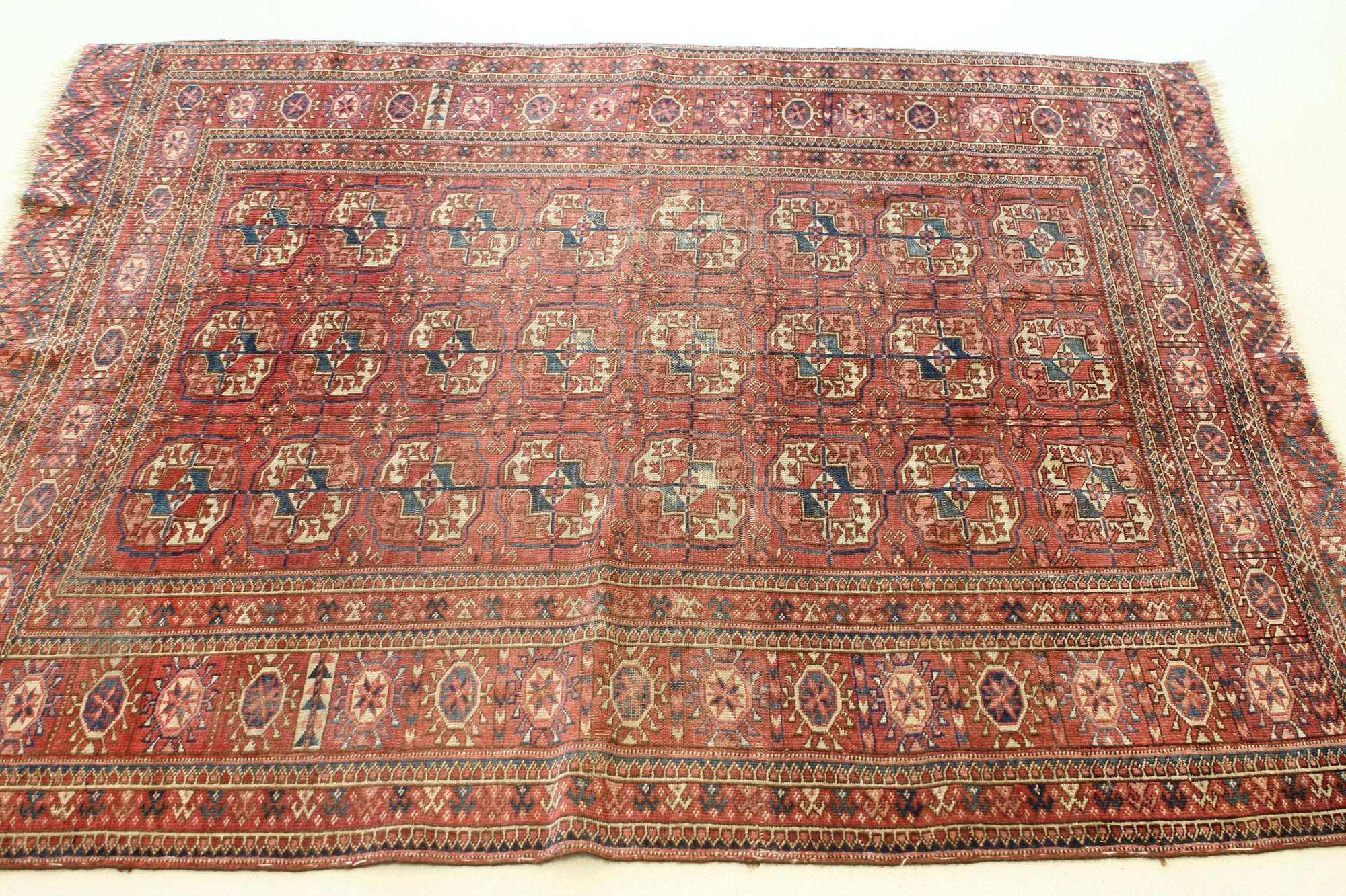4' 4 x 5' 2 Hand Knotted Balouch Persian Wool Square Rug