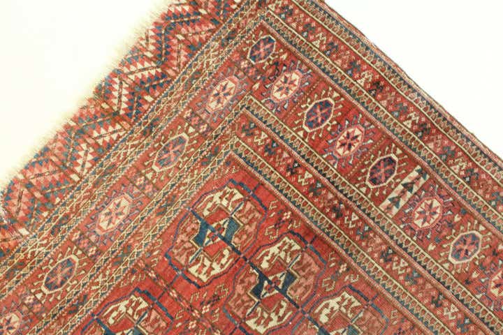 4' 4 x 5' 2 Hand Knotted Balouch Persian Wool Square Rug