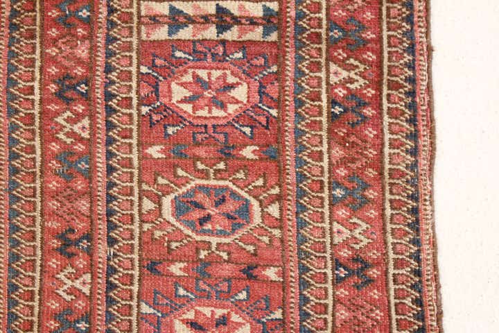 4' 4 x 5' 2 Hand Knotted Balouch Persian Wool Square Rug