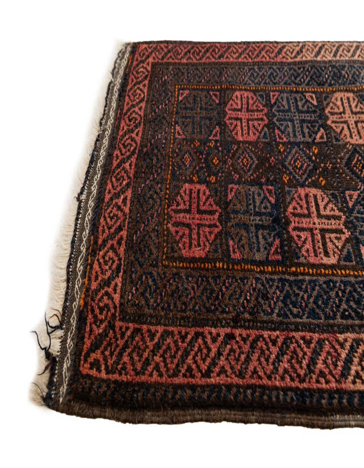 Detail image of 2' 2 x 2' 4  Hand Knotted Balouch Persian Wool Square Rug