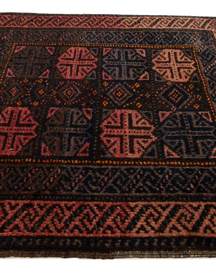 Detail image of 2' 2 x 2' 4  Hand Knotted Balouch Persian Wool Square Rug