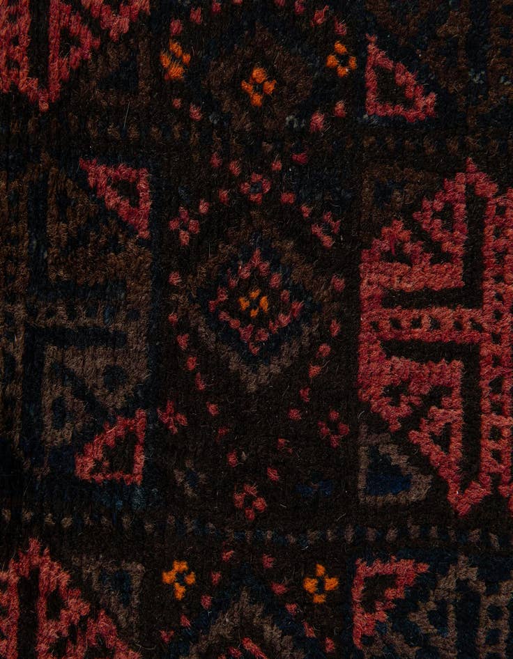 Detail image of 2' 2 x 2' 4  Hand Knotted Balouch Persian Wool Square Rug