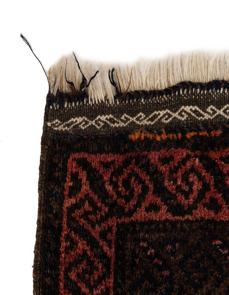 Detail image of 2' 2 x 2' 4  Hand Knotted Balouch Persian Wool Square Rug