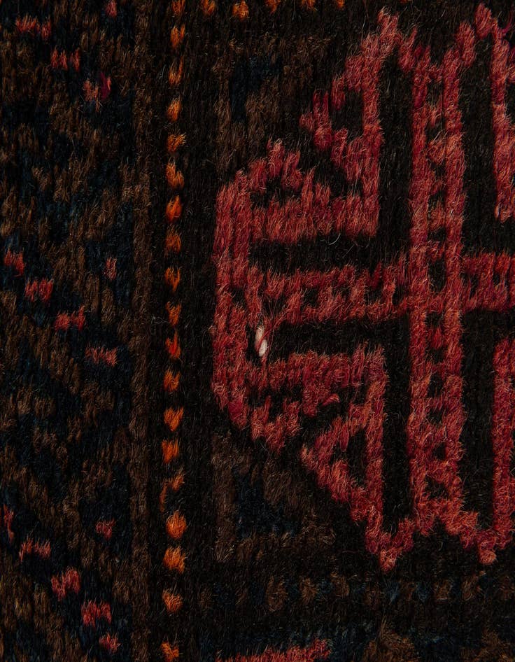 Detail image of 2' 2 x 2' 4  Hand Knotted Balouch Persian Wool Square Rug