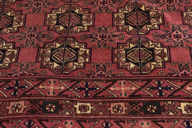 Detail image of 6' 3 x 6' 4 Hand Knotted Bokhara Wool Square Rug