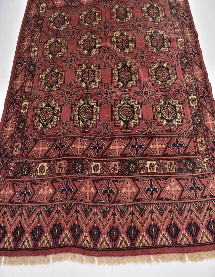 Detail image of 6' 3 x 6' 4 Hand Knotted Bokhara Wool Square Rug