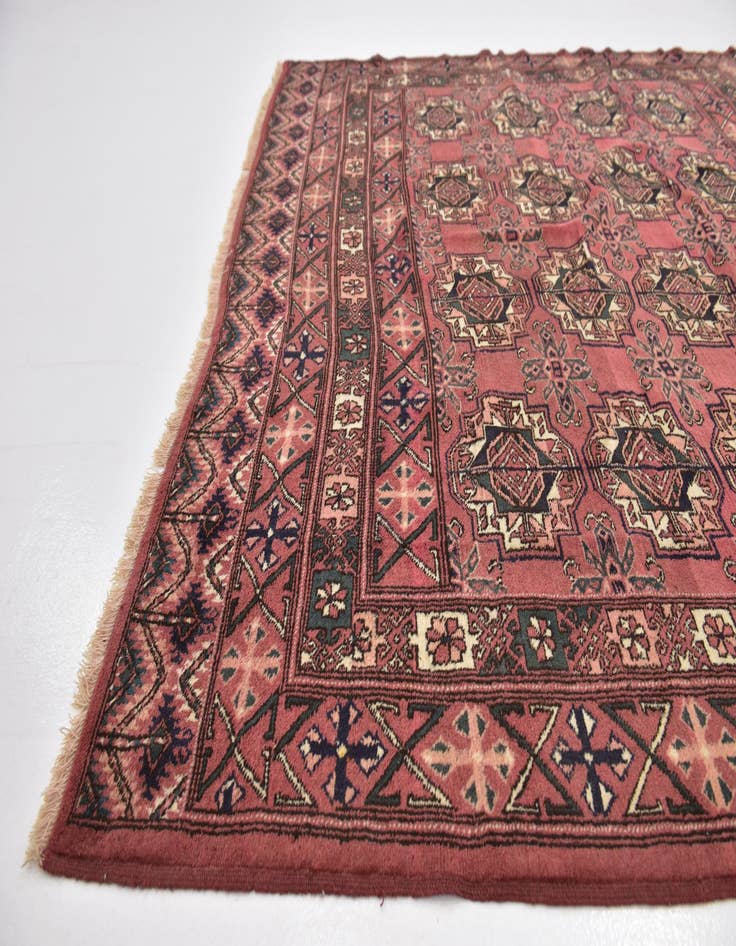 Detail image of 6' 3 x 6' 4 Hand Knotted Bokhara Wool Square Rug