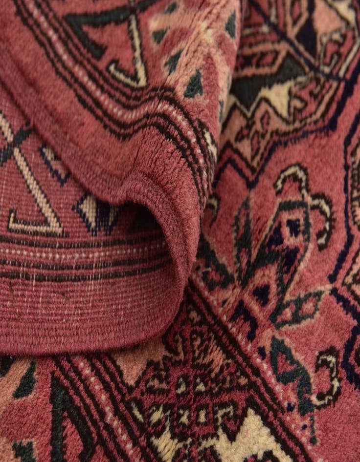 Detail image of 6' 3 x 6' 4 Hand Knotted Bokhara Wool Square Rug