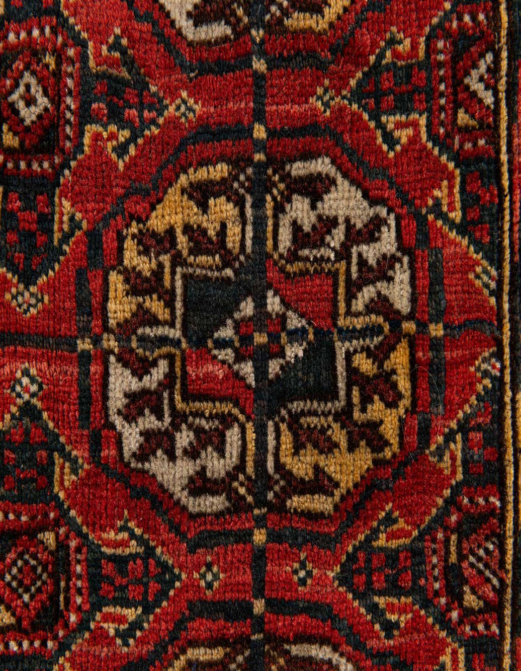 Detail image of 95cm x 105cm  Hand Knotted Bokhara Oriental Wool Square Rug