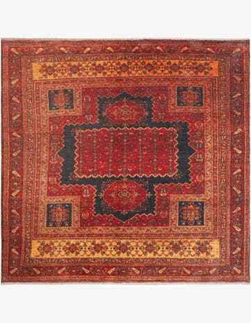 Rust Red Boutique Square Rug