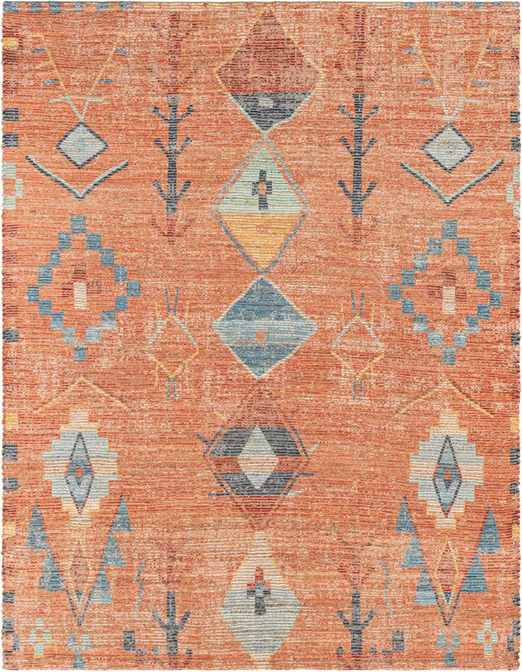 Detail image of 7' 10 x 7' 10 Hand Woven Chenille Jute Square Rug