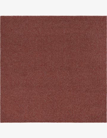 Rust Red Everyday Solid Square Rug