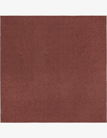 Rust Red Everyday Solid Square Rug