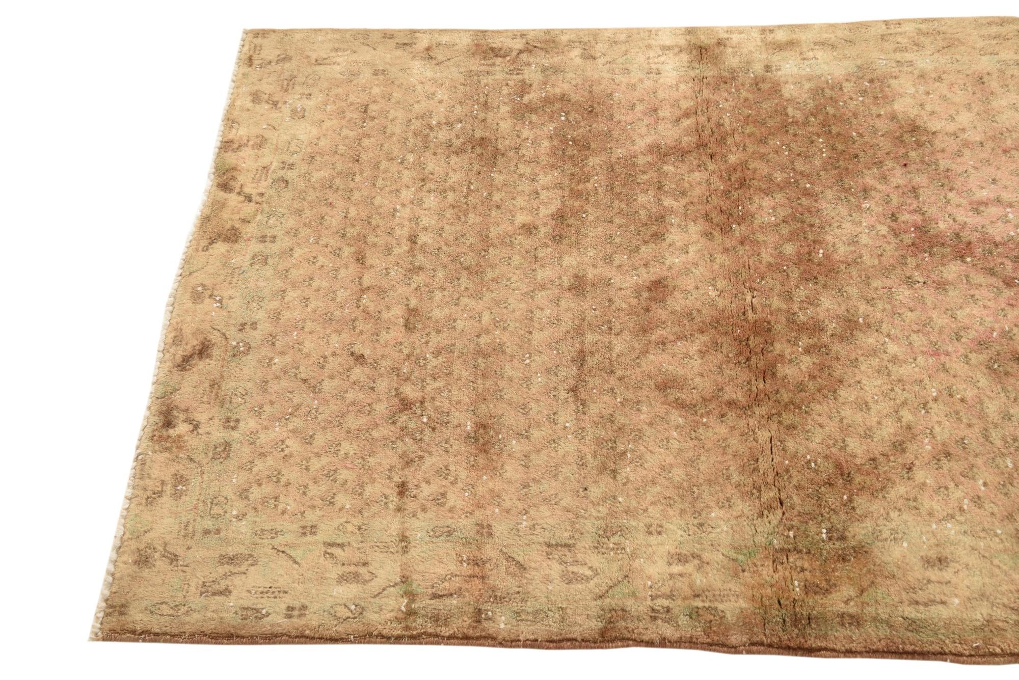 3' 8 x 4' 10 Hand Knotted Hamedan Persian Wool Square Rug
