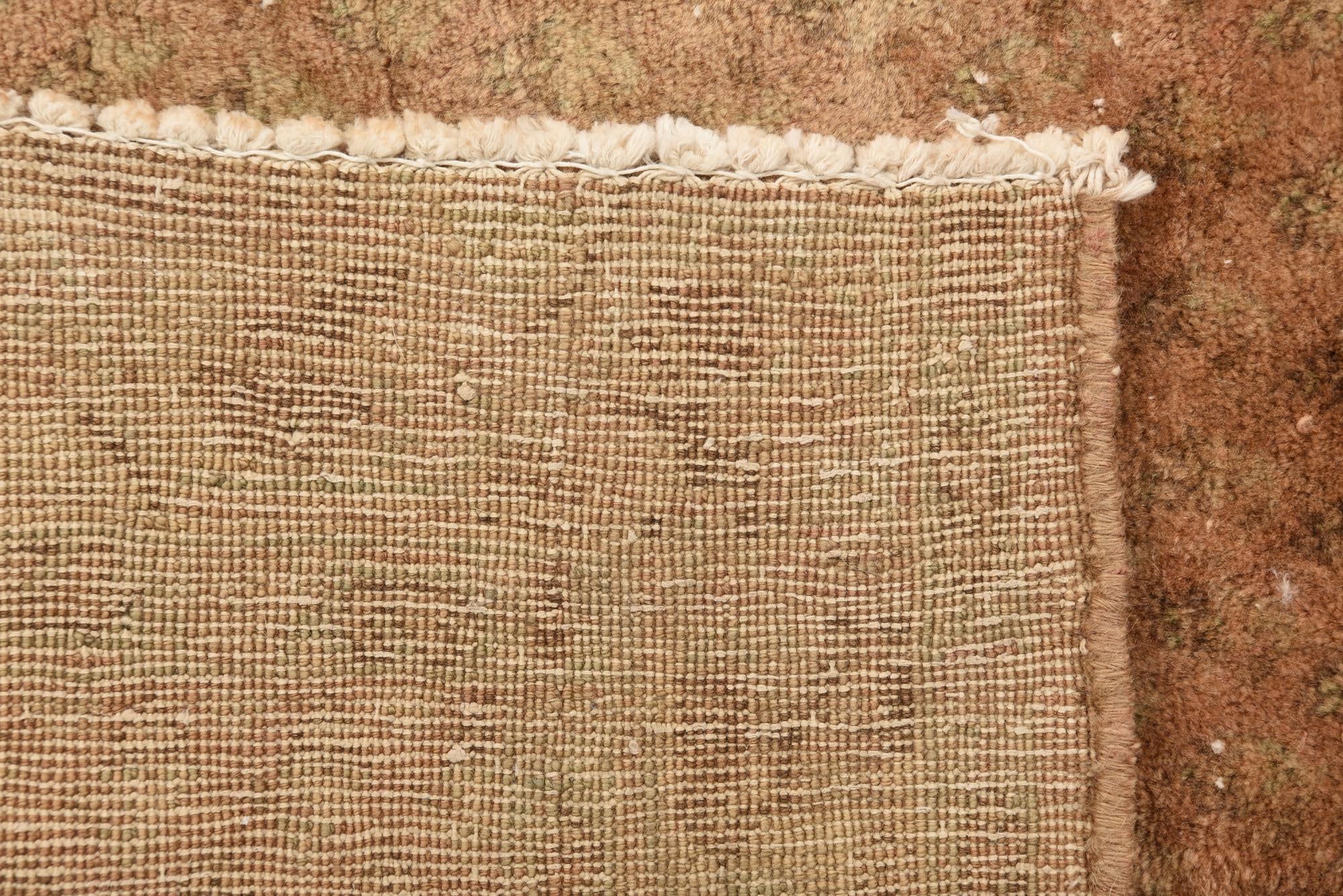 3' 8 x 4' 10 Hand Knotted Hamedan Persian Wool Square Rug