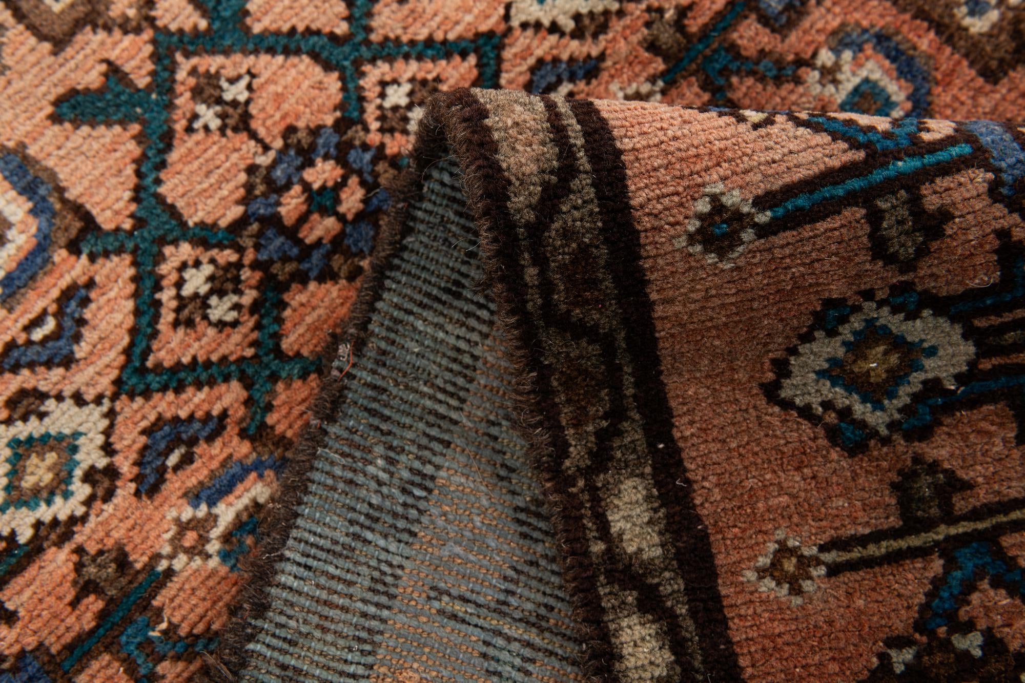 2' 10 x 9' 2 Hand Knotted Hamedan Persian Wool Square Rug