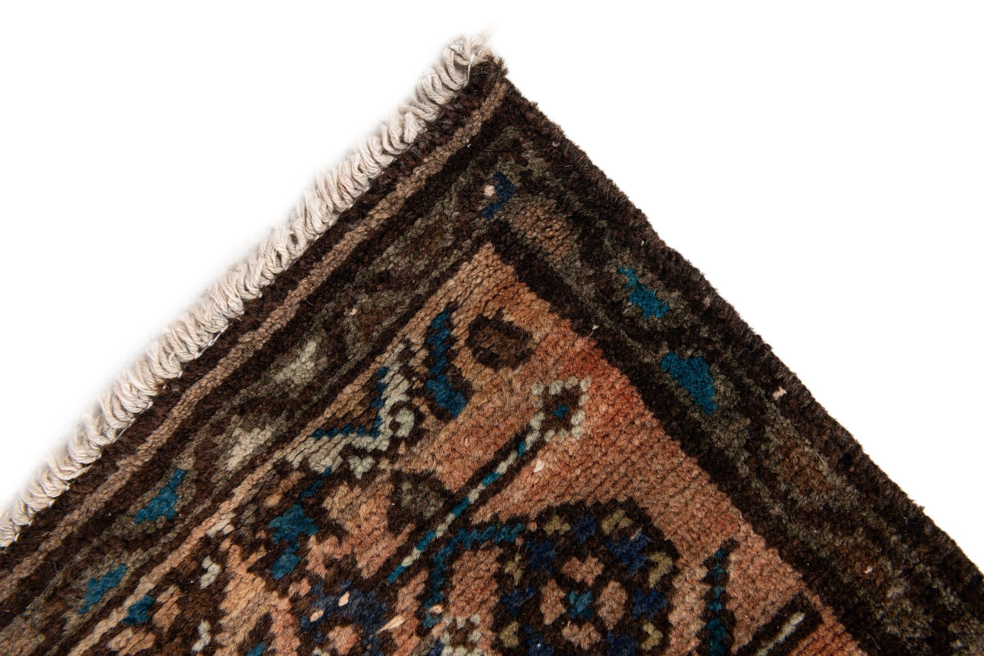 2' 10 x 9' 2 Hand Knotted Hamedan Persian Wool Square Rug