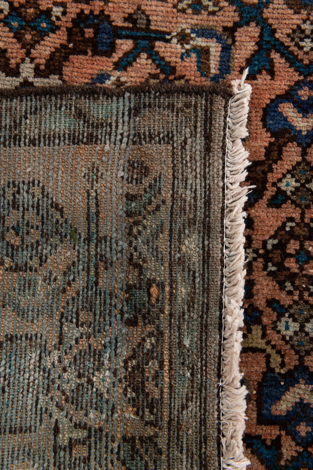 2' 10 x 9' 2 Hand Knotted Hamedan Persian Wool Square Rug