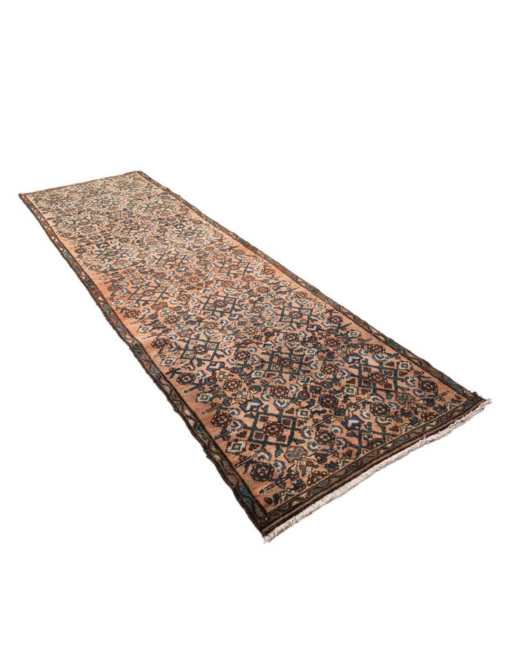 Detail image of 2' 10 x 9' 2 Hand Knotted Hamedan Persian Wool Square Rug