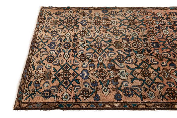 2' 10 x 9' 2 Hand Knotted Hamedan Persian Wool Square Rug