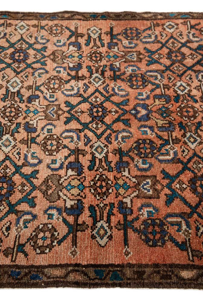 2' 10 x 9' 2 Hand Knotted Hamedan Persian Wool Square Rug