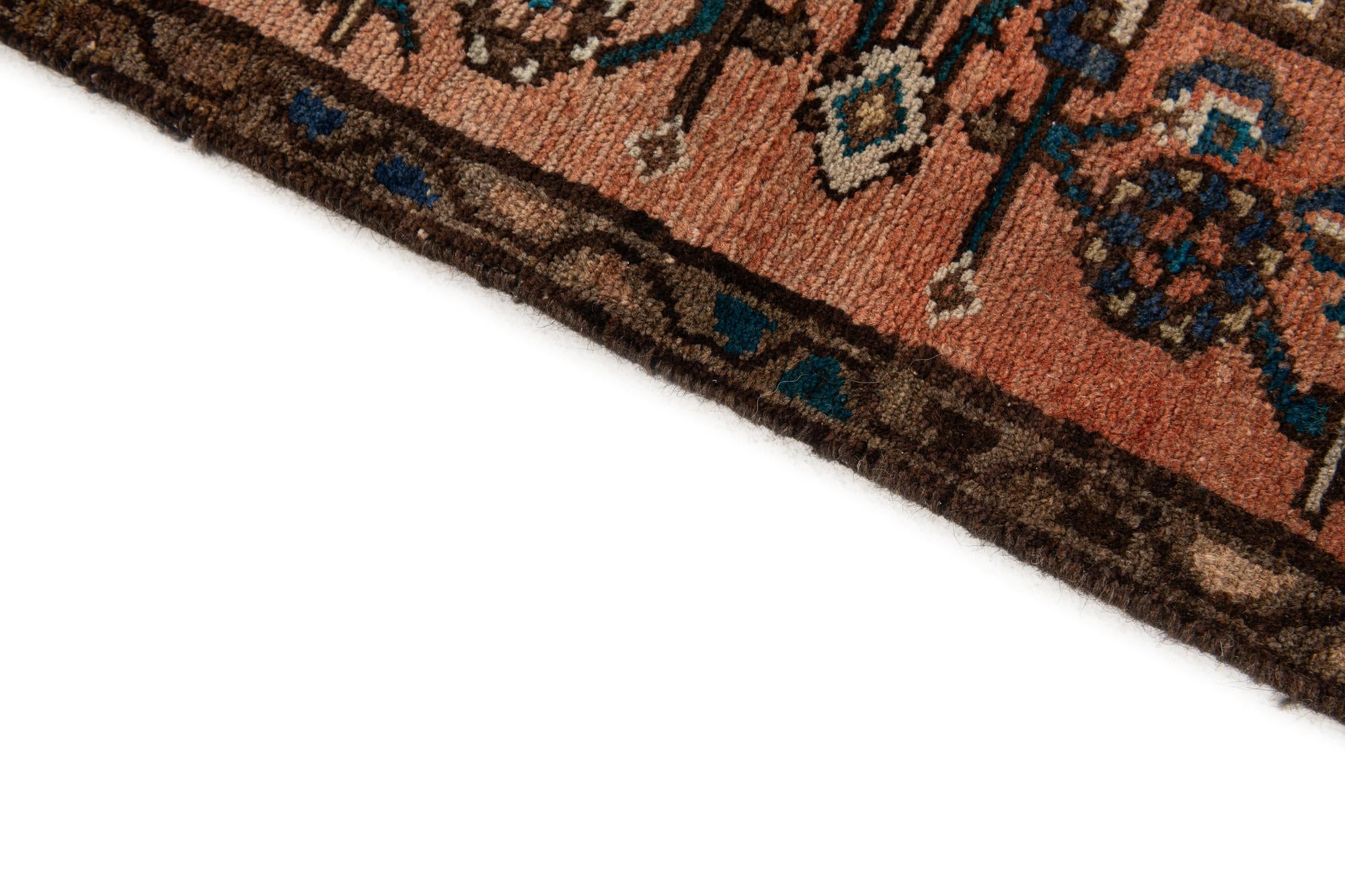 2' 10 x 9' 2 Hand Knotted Hamedan Persian Wool Square Rug
