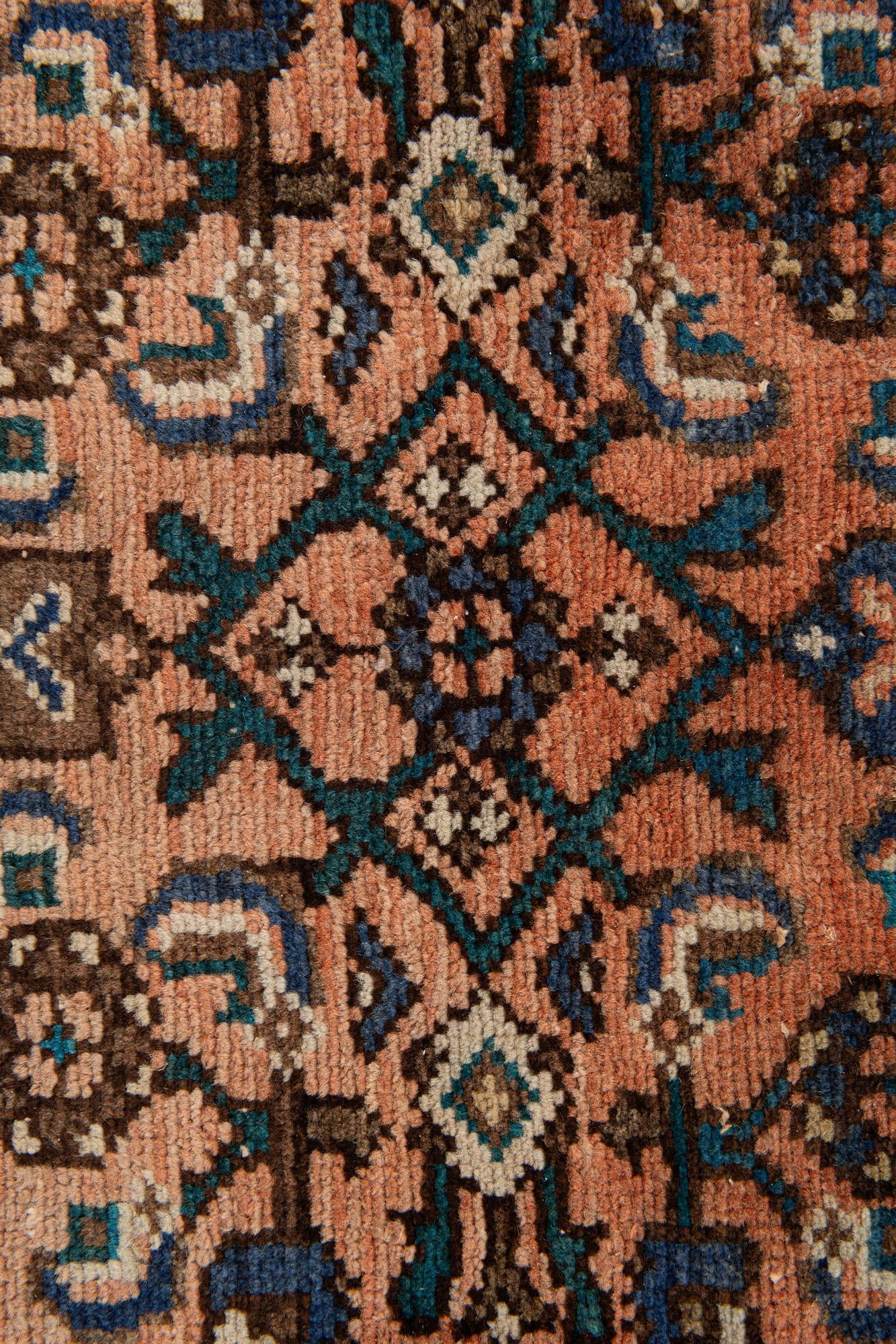 2' 10 x 9' 2 Hand Knotted Hamedan Persian Wool Square Rug