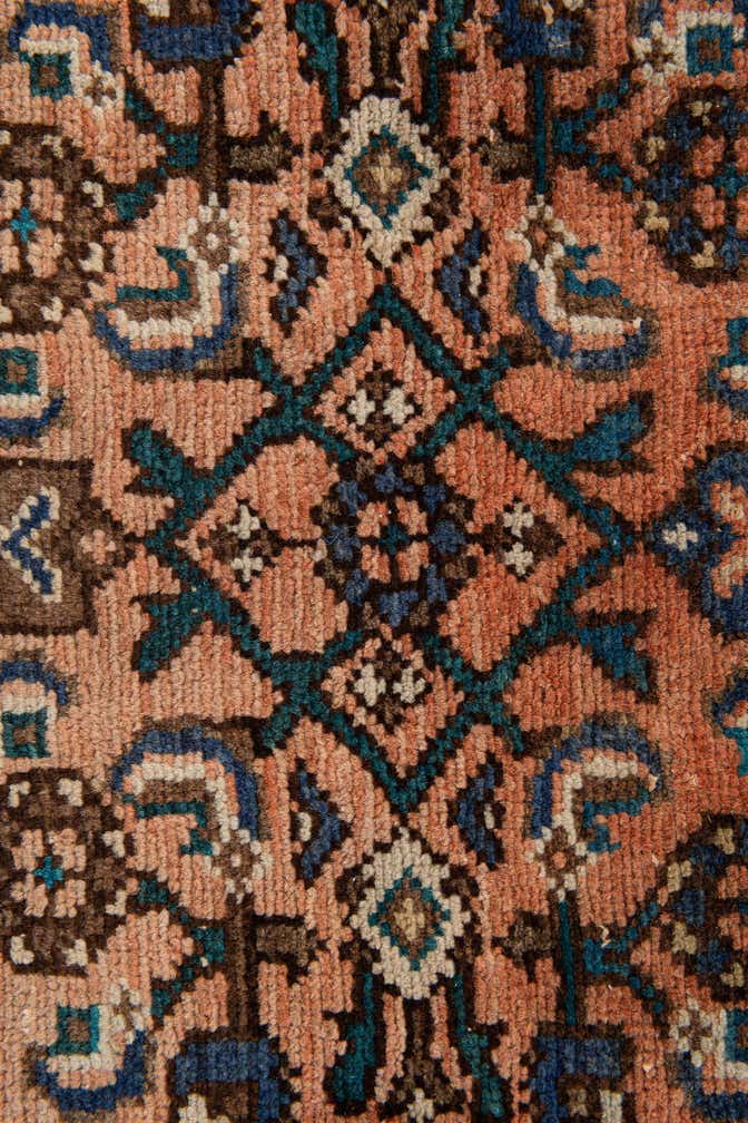 2' 10 x 9' 2 Hand Knotted Hamedan Persian Wool Square Rug
