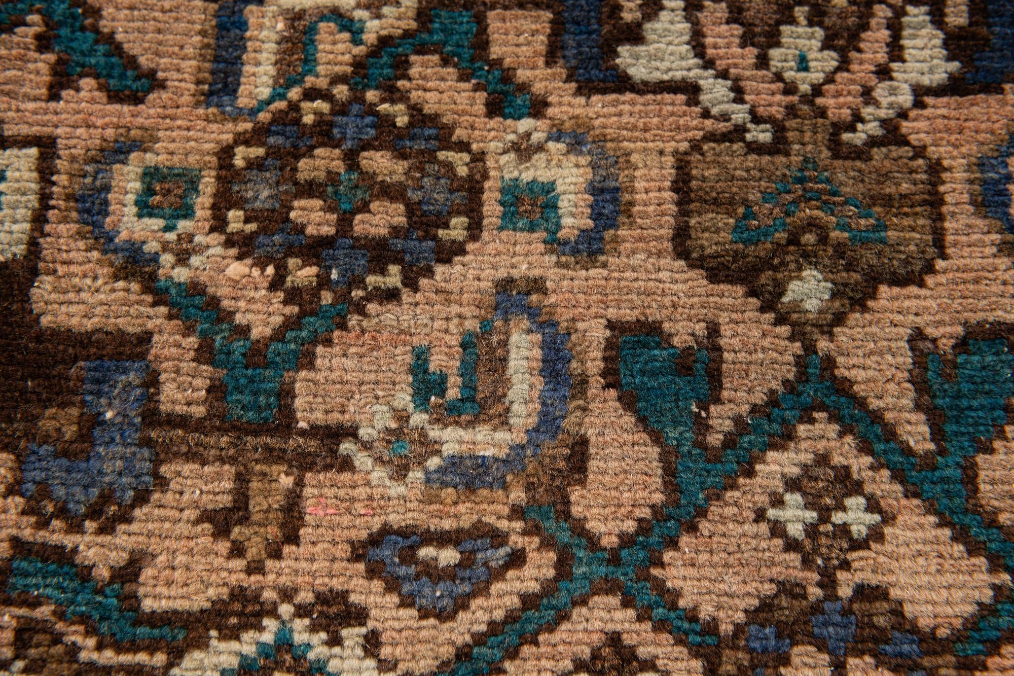 2' 10 x 9' 2 Hand Knotted Hamedan Persian Wool Square Rug