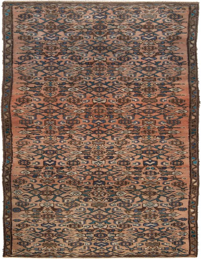 Detail image of 2' 10 x 9' 2 Hand Knotted Hamedan Persian Wool Square Rug