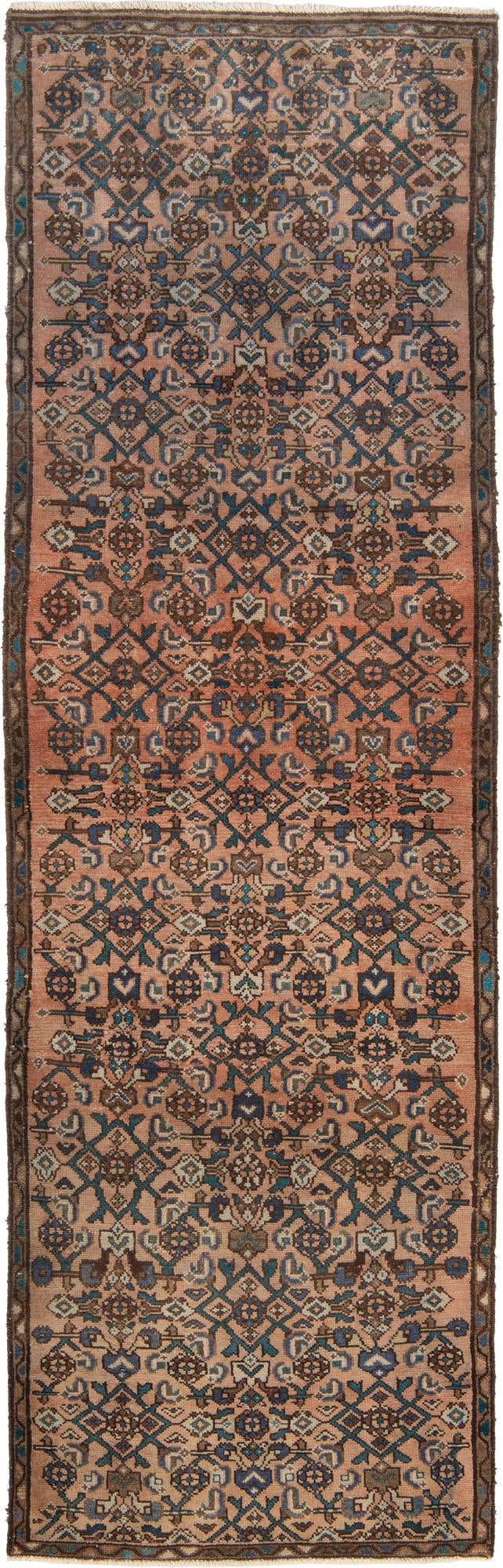2' 10 x 9' 2 Hand Knotted Hamedan Persian Wool Square Rug