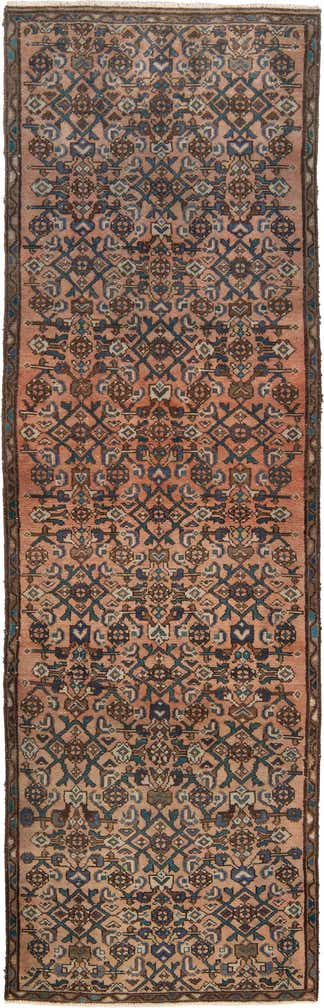 2' 10 x 9' 2 Hand Knotted Hamedan Persian Wool Square Rug