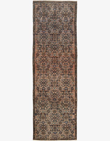 2' 10 x 9' 2 Hand Knotted Hamedan Persian Wool Square Rug