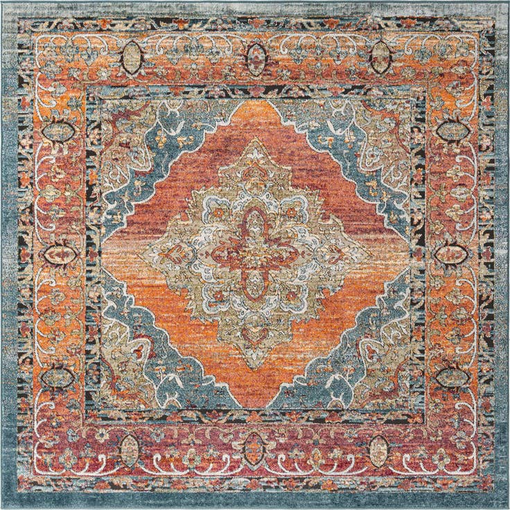 Detail image of 7' 10 x 7' 10 Isabella Square Rug