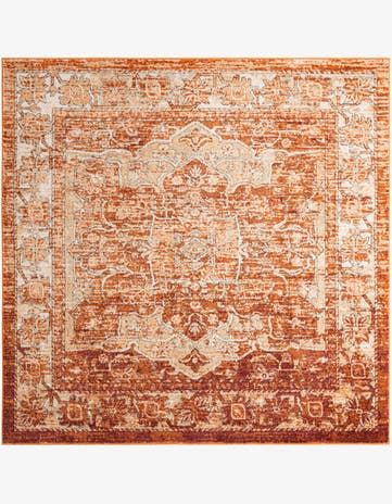 Rust Red Isabella Square Rug